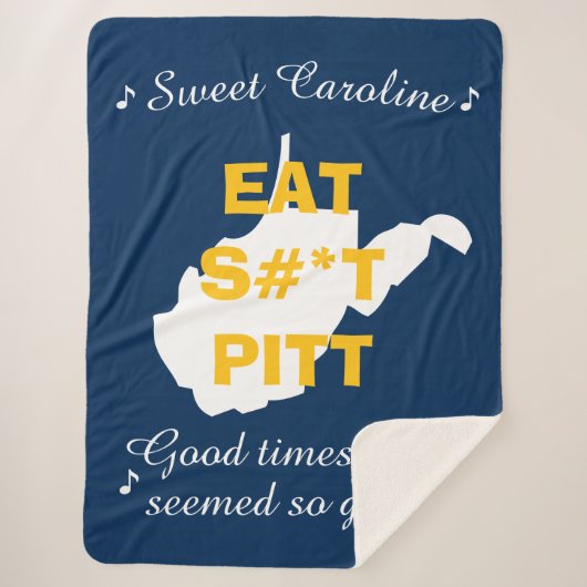 Couverture Sherpa West Virginia Funny Sherpa Blanket Blue (Devant)
