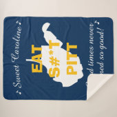 Couverture Sherpa West Virginia Funny Sherpa Blanket Blue (Devant (Horizontal))