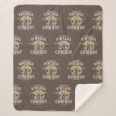 Couverture Sherpa Western Rodeo Ranch Vintage Cowboy (Devant)