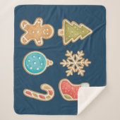 Couverture Sherpa Whimsical Christmas Cookie Icons Sherpa Blanket (Devant)