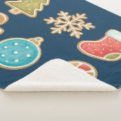 Couverture Sherpa Whimsical Christmas Cookie Icons Sherpa Blanket (3/4)
