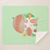 Couverture Sherpa Whimsical Fairy Champagne House Green (Devant (Horizontal))