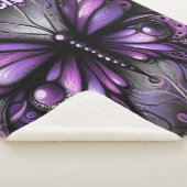 Couverture Sherpa Whimsical Gothic Butterfly Purple Personalized (3/4)