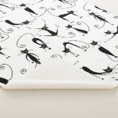 Couverture Sherpa Whimsical Skinny Motif de chat noir (3/4)