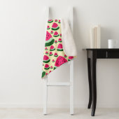 Couverture Sherpa Whimsical Watermelons Cute Summer Fruit Pattern  (En situation)