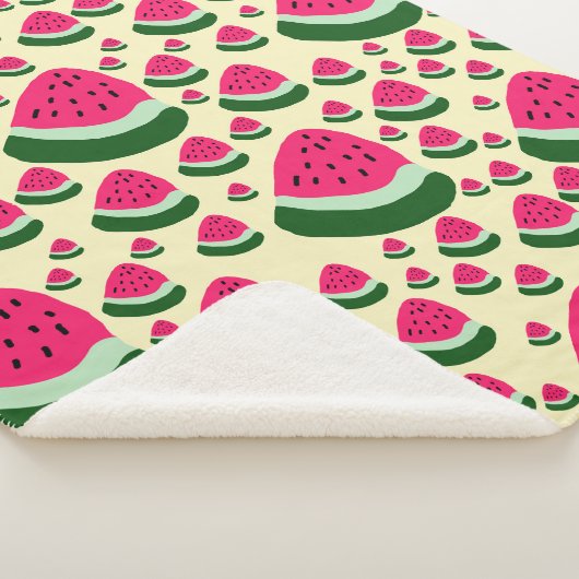 Couverture Sherpa Whimsical Watermelons Cute Summer Fruit Pattern  (3/4)