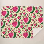 Couverture Sherpa Whimsical Watermelons Cute Summer Fruit Pattern  (Devant (Horizontal))