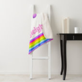 Couverture Sherpa Whimsy unicorne rainbow kids nom personnalisé (En situation)