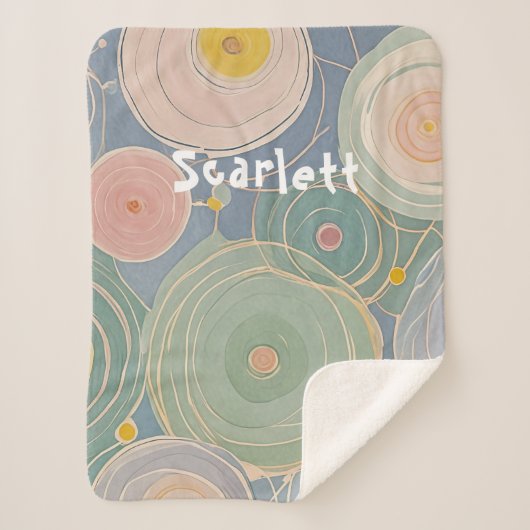 Couverture Sherpa Whirs Whimsical Pastel (Devant)