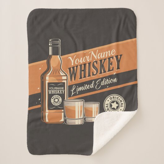Couverture Sherpa Whiskey Liquor Bottle Western Bar (Devant)