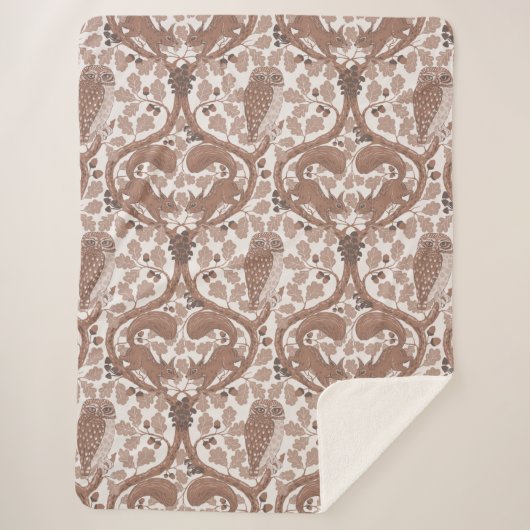 Couverture Sherpa Whispers/Chouettes et écureuils des bois dans le c (Devant)