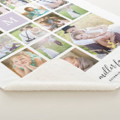 Couverture Sherpa White 16 Photo Collage Monogramme Nom Calligraphie (3/4)