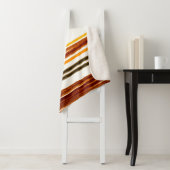 Couverture Sherpa White Lines Pattern. Geometric Stripes Ink Drawing (En situation)