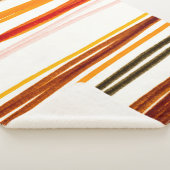 Couverture Sherpa White Lines Pattern. Geometric Stripes Ink Drawing (3/4)