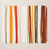 Couverture Sherpa White Lines Pattern. Geometric Stripes Ink Drawing (Devant (Horizontal))