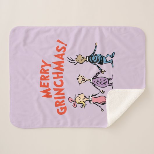 Couverture Sherpa Whos Holding Hands Merry Grinchmas (Devant (Horizontal))