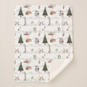 Couverture Sherpa Whoville Christmas Garland Celebration (Devant)