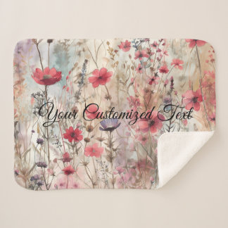 Couverture Sherpa Wild Beauty Woven : Façonné par des Fleurs sauvage