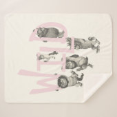 Couverture Sherpa WILD | Wild Things et Max - Rose (Devant (Horizontal))