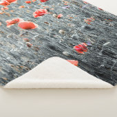 Couverture Sherpa Wildflowers poppies (3/4)