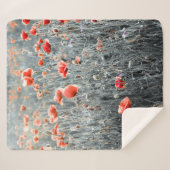 Couverture Sherpa Wildflowers poppies (Devant (Horizontal))