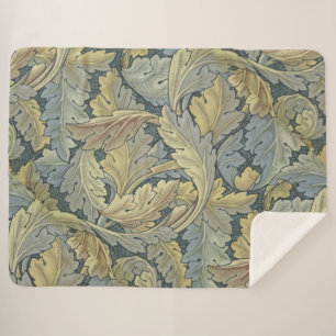 Couverture Sherpa William Morris Acanthus Feuille Floral Art Nouveau