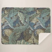 Couverture Sherpa William Morris Acanthus Sage Fleur Floral Botaniqu (Devant (Horizontal))