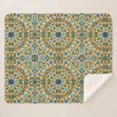 Couverture Sherpa William Morris Antique 1873 Motif de Vigne et Fleu (Devant (Horizontal))