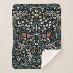 Couverture Sherpa William Morris Blackthorn Floral Art Nouveau
