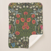 Couverture Sherpa William Morris Blackthorn Garden Flower Classic (Devant)