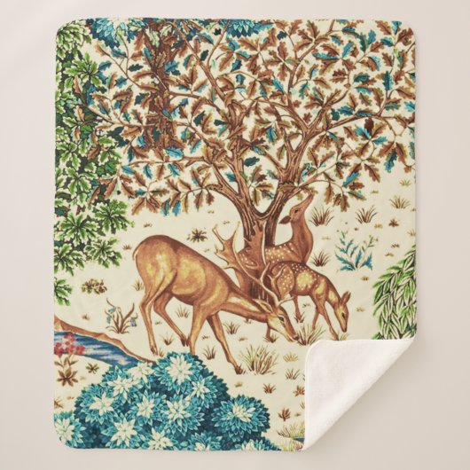 Couverture Sherpa William Morris Deer par une tapisserie de Brook be (Devant)