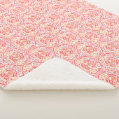 Couverture Sherpa William Morris Golden Bough Rouge Fleece Blanche (3/4)