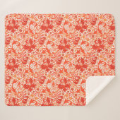 Couverture Sherpa William Morris Iris et Lily, Mandarin Orange (Devant (Horizontal))