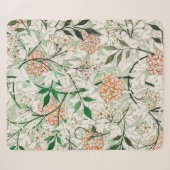 Couverture Sherpa William Morris Jardin de Jasmin Fleur Classique (Devant (Horizontal))