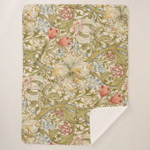 Couverture Sherpa William Morris Lily Art Nouveau Floral (Devant)