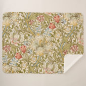 Couverture Sherpa William Morris Lily Art Nouveau Floral (Devant (Horizontal))