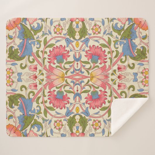 Couverture Sherpa William Morris Lodden Spring Wallpaper Art (Devant (Horizontal))