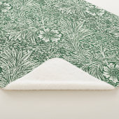 Couverture Sherpa william morris marigold fleurs vertes (3/4)