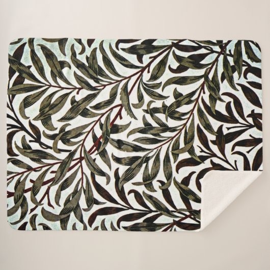 Couverture Sherpa William Morris motif, Willow Bough (Devant (Horizontal))