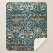Couverture Sherpa William Morris Peacock and Dragon Woven Design (Devant)