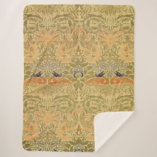 Couverture Sherpa William Morris Peacock & Dragon Arts & Artisanat (Devant)