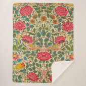 Couverture Sherpa William Morris Rose Floral Chintz rose (Devant)