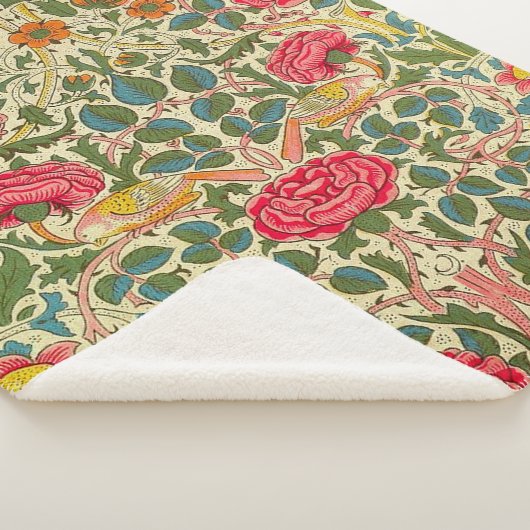 Couverture Sherpa William Morris Rose Floral Chintz rose (3/4)
