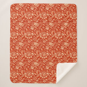 Couverture Sherpa William Morris Sunflower, Mandarin Orange