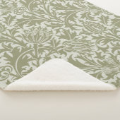 Couverture Sherpa William Morris Thistle Sage Green Motif (3/4)