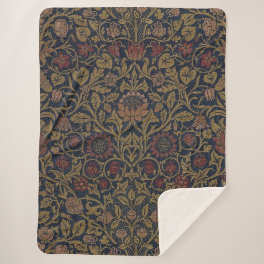 Couverture Sherpa William Morris : Violet & Colonne Sherpa Blanket (Devant)
