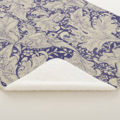 Couverture Sherpa William Morris Wallflower bleu damas floral (3/4)