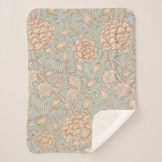Couverture Sherpa William Morris Wild Tulip Fleur Design Floral (Devant)
