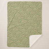 Couverture Sherpa William Morris Willow Bough Green Willow Feuilles (Devant)