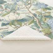 Couverture Sherpa Willow Little Magnolia Wallpaper Floral Coastal  (3/4)